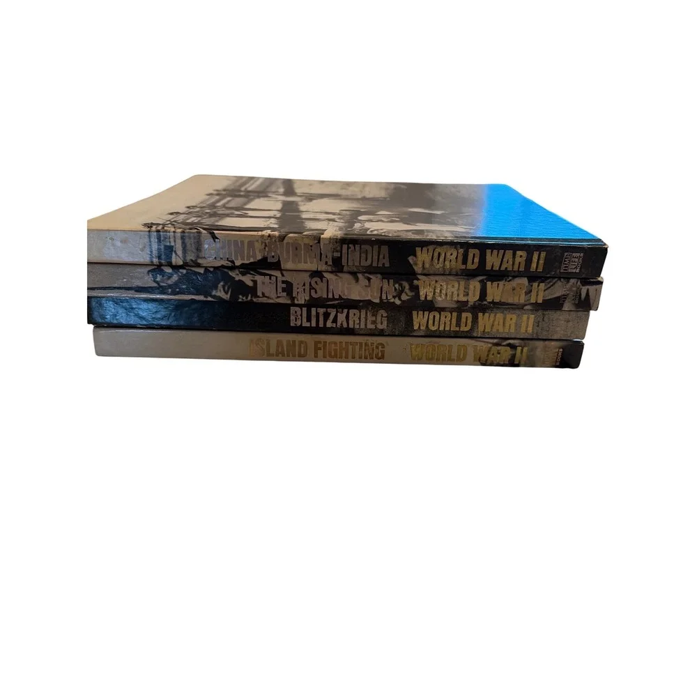 Time Life World War‎ II Books Lot 4 Blitzkrieg Rising Sun Island Fighting Burma